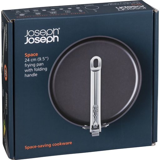 [112802] Joseph Joseph Space Fold.Handle Ceramic NS 24cm Blue Frying Pan