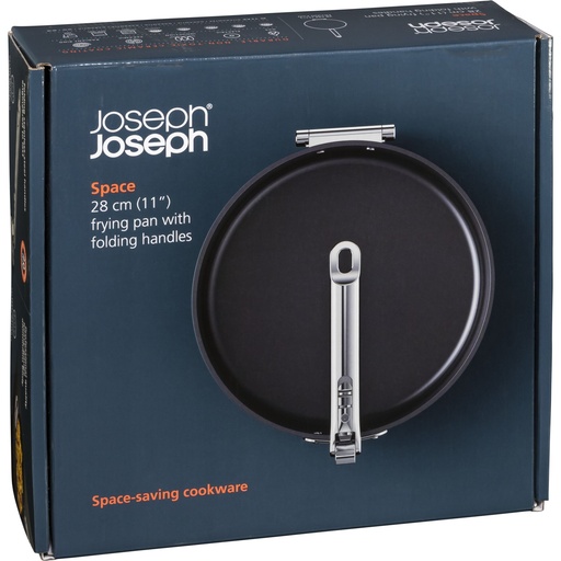 [112809] Joseph Joseph Space Fold.Handle Ceramic NS 28cm Blue Frying Pan