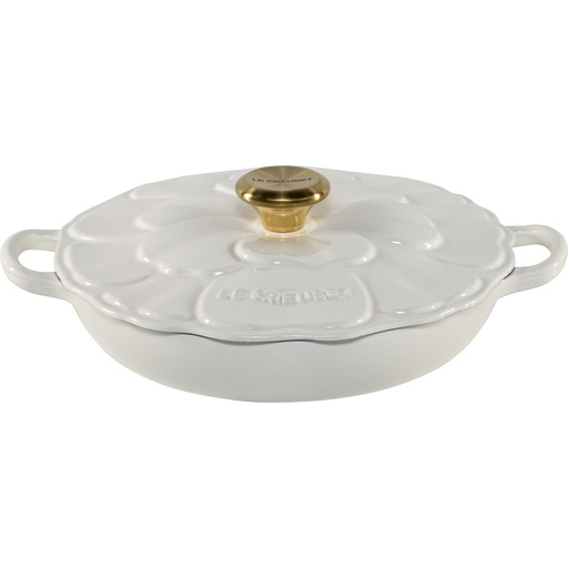 [195073] Le Creuset Gourmet-Profitopf Blume 26 cm white