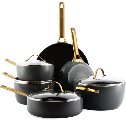[225768] GreenPan Padova Reserve 6 Tlg Topf&Pfannenset  Schwarz