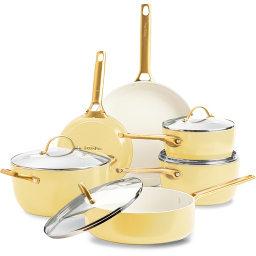 [225810] GreenPan Padova Reserve 6 Tlg Topf&Pfannenset Gelb