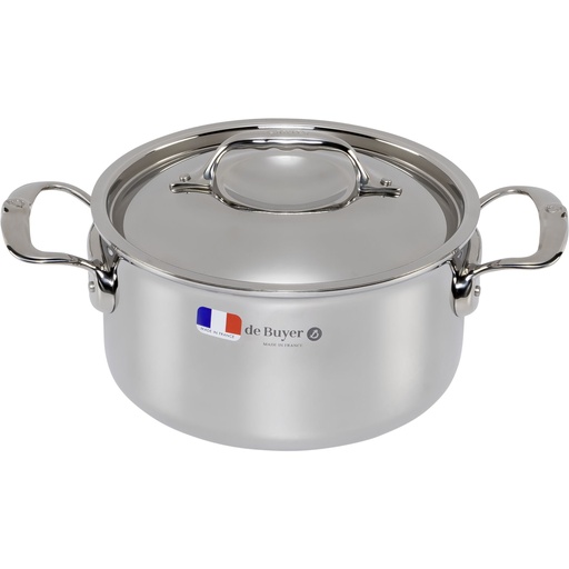 [592454] De Buyer Affinity Saucepot Stainless Steel with lid 20 cm