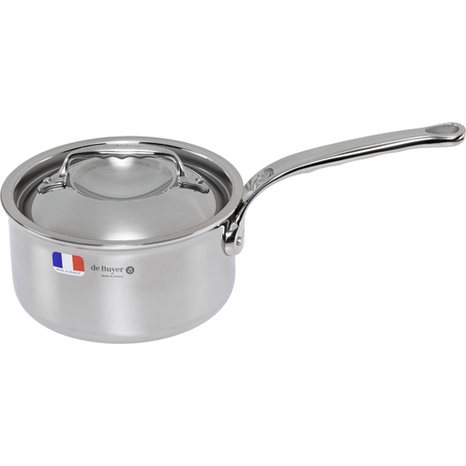 [592475] De Buyer Affinity Casserole Stainless Steel with lid 16 cm