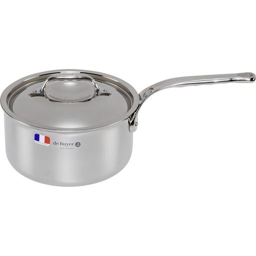 [592489] De Buyer Affinity Casserole Stainless Steel with lid 20 cm