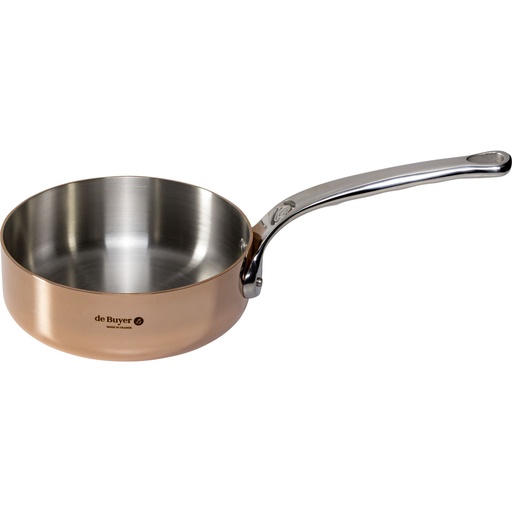 [592566] De Buyer Prima Matera Sauté Pan Copper/steel 16cm straight ind.