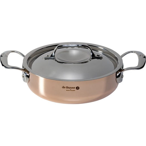 [592608] De Buyer Prima Matera Saucepot copper/steel low 20cm induction
