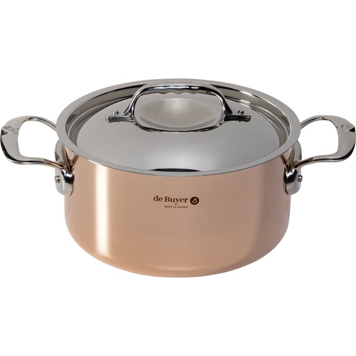 [592636] De Buyer Prima Matera Saucepot copper/steel 20 cm induction