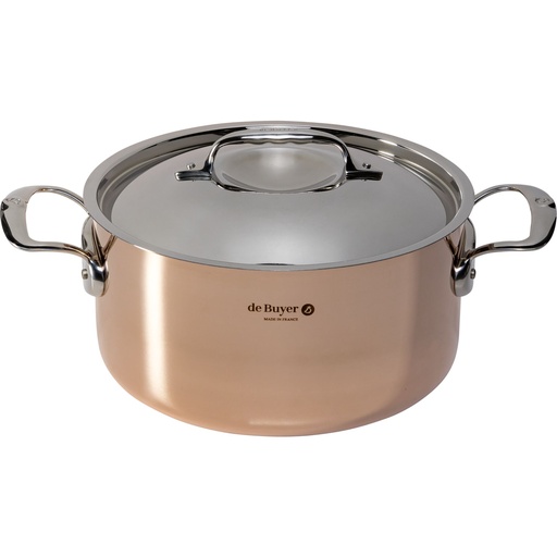 [592643] De Buyer Prima Matera Saucepot copper/steel 24 cm induction