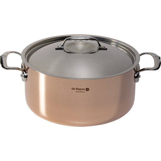 [592650] De Buyer Prima Matera Saucepot copper/steel 28 cm induction