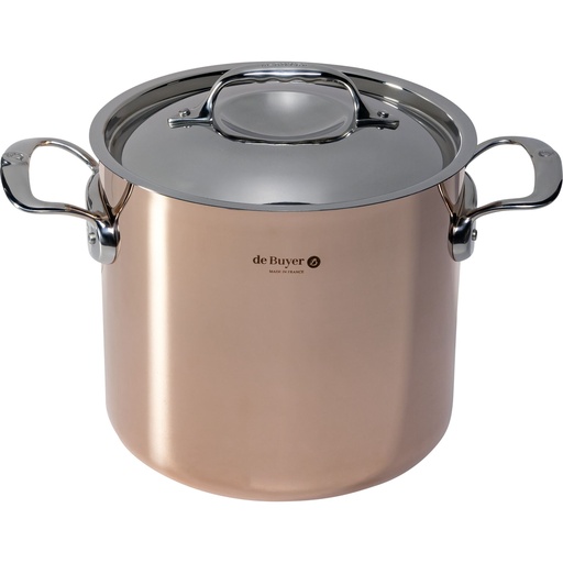 [592664] De Buyer Prima Matera Saucepot copper/steel extra high 20cm ind