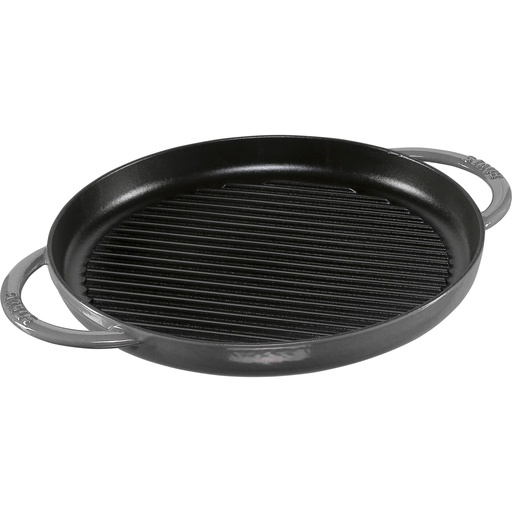 [622722] Staub grill pan induction round 30cm Graphite Grey
