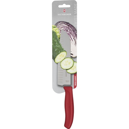 [121489] Victorinox Swiss Classic Santoku Knife 17cm red