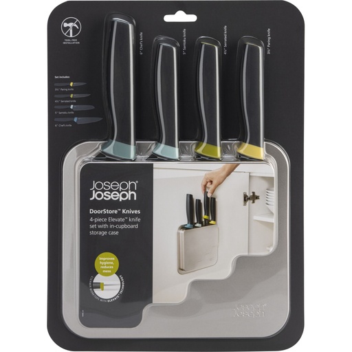 [156629] Joseph Joseph DoorStore 4-piece Opal Kitchen Knives Set