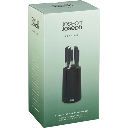 [156937] Joseph Joseph Elevate Green Knife Carousel 5-pc Set-Editions