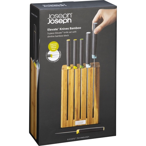 [157042] Joseph Joseph Elevate Bamboo Knives 5-piece Set