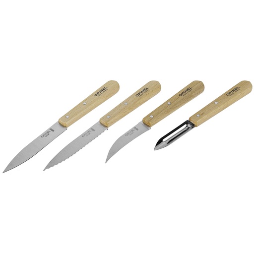 [536685] Opinel Natural 4 essential knives Box Set