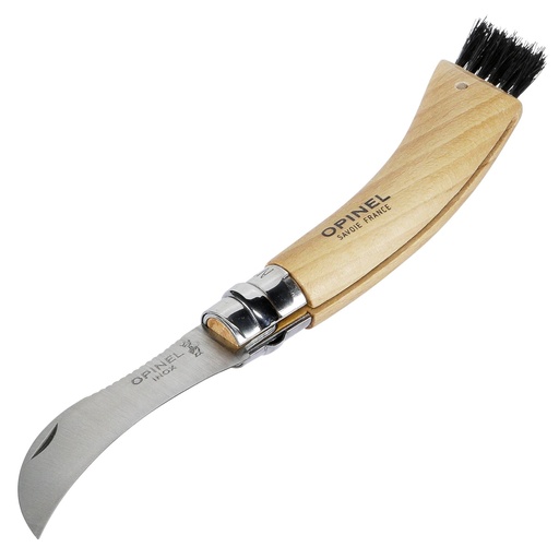 [536860] Opinel No. 08 Mushroom foldable knife w. Brush