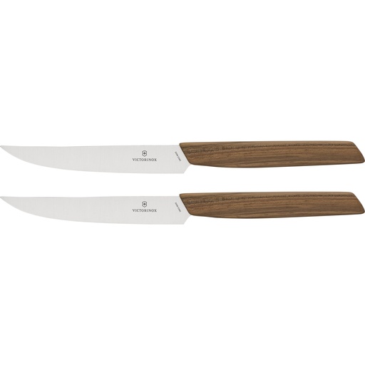 [708346] Victorinox Swiss Modern  Steak Knife Set Walnut Wood  2 pcs.