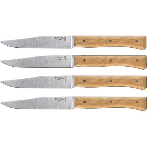 [831777] Opinel Table Knives Facette Set of 4 Ash