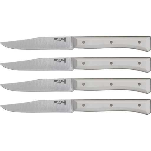 [831847] Opinel Table Knives Facette Set of 4  white