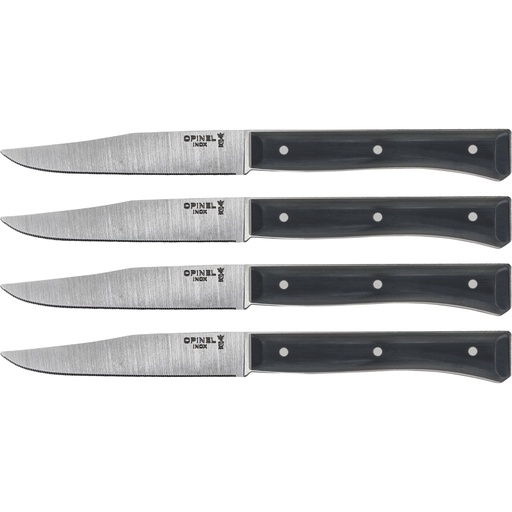 [831903] Opinel Table Knives Facette Set of 4  Slate