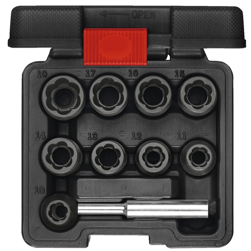 [820192] GEDORE red Spiral Flute Extractors 1/2   10-piece