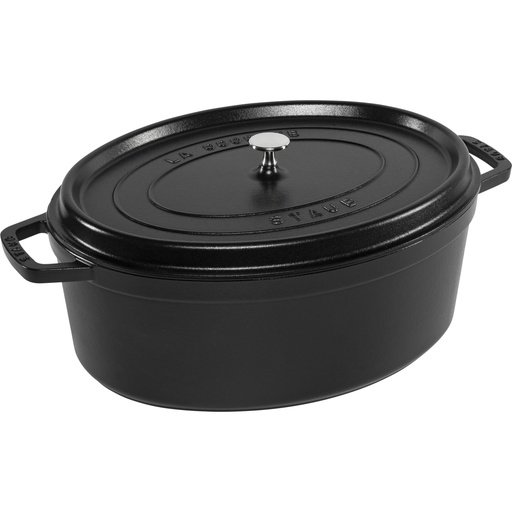 [126340] Staub La Cocotte 41cm oval schwarz, Gusseisen