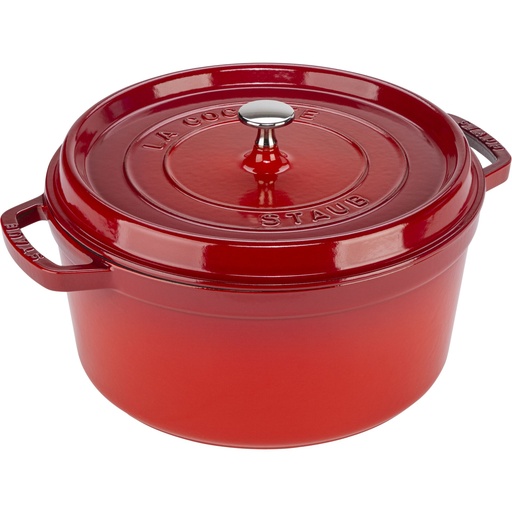 [173310] Staub La Cocotte 28cm rund, Kirsch-rot, Gusseisen