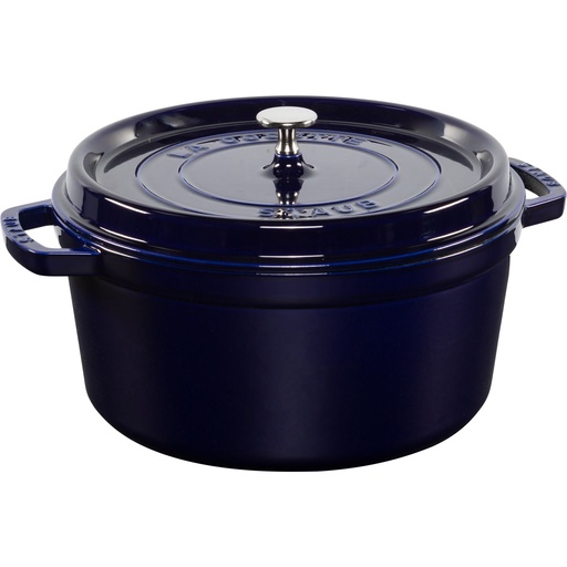 [209206] Staub La Cocotte 28cm rund, dunkelblau, Gusseisen