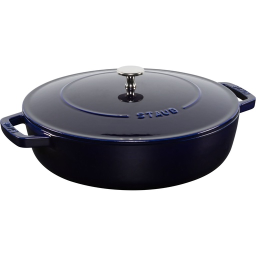 [209213] Staub Bräter Chistera 28 cm dunkelblau, Gusseisen