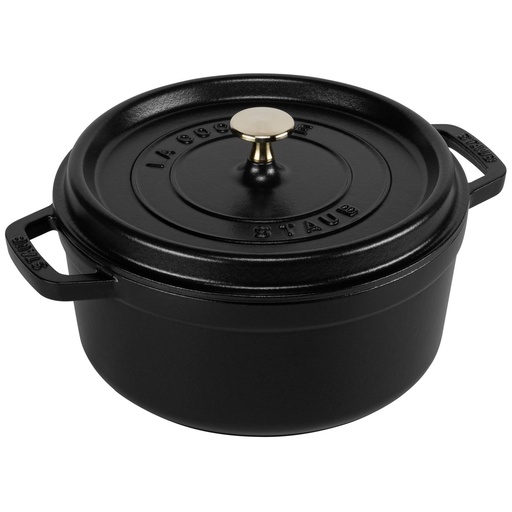 [539800] Staub La Cocotte 24cm round black, cast iron