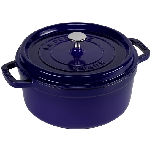 [539856] Staub Round Cocotte, 24cm cast iron, dark blue