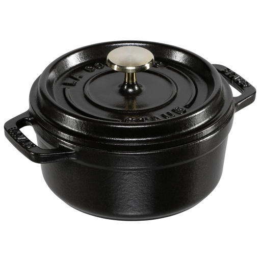 [551168] Staub Cocotte 12cm round black, cast iron