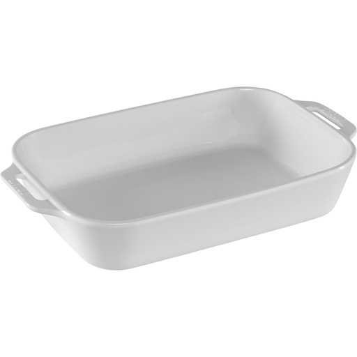 [600784] Staub Rectangular Dish Ceramic, white, 34x24cm