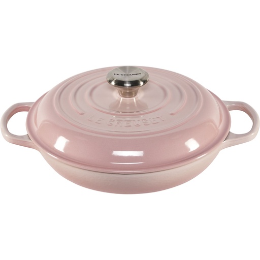 [707541] Le Creuset Signature       26 cm Gourmet Professional Pot Pink