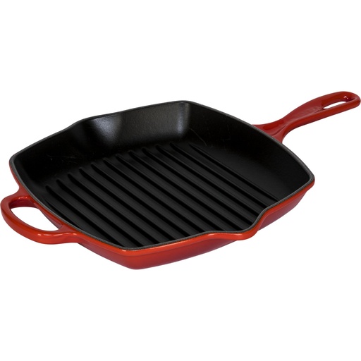 [707576] Le Creuset Grill Pan Cast Iron Square Cherry Red 26 cm