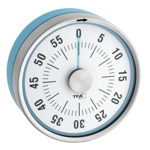 [693436] TFA 38.1028.20 Turquoise Puck Kitchen Timer
