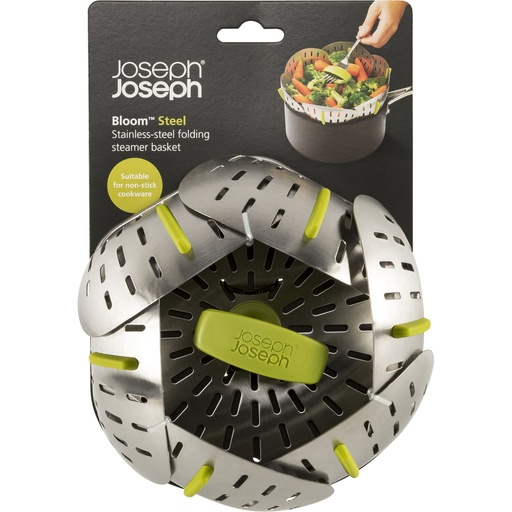 [156328] Joseph Joseph Bloom Stainless- steel Folding Steamer Basket