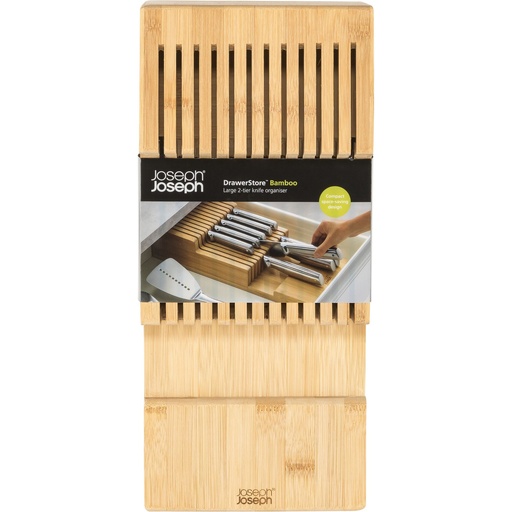[156650] Joseph Joseph DrawerStore Bamboo Large 2-tier Knife Organiser