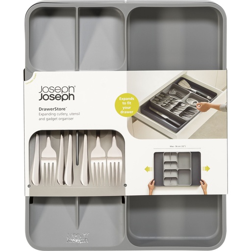 [156713] Joseph Joseph DrawerStore Grey Expan.Cutl.Utensil & Gadg.Organ.