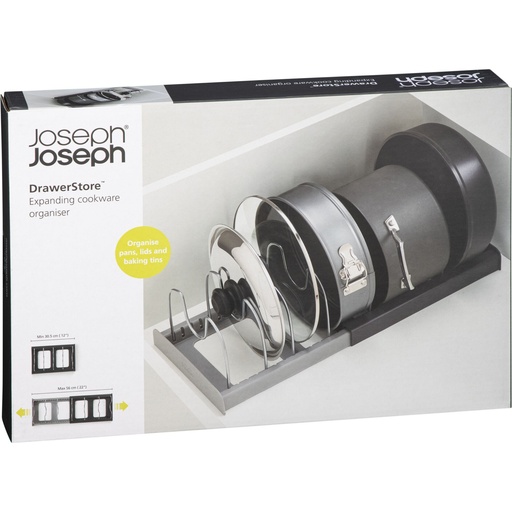 [156720] Joseph Joseph DrawerStore Grey Expanding Cookware Organiser