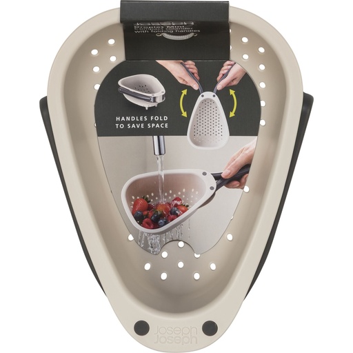 [156741] Joseph Joseph Droplet Mini White Colander with Folding Handle