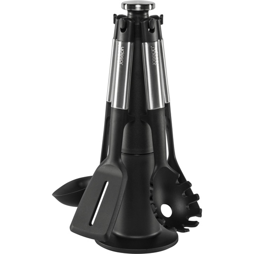 [156916] Joseph Joseph Elevate SST Silic. 5-piece Utensils Carousel Set