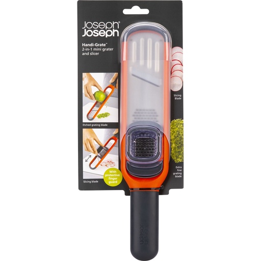 [157490] Joseph Joseph Handi-Grate Orange 2-in-1 Mini Grater & Slicer