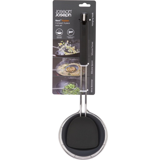 [157791] Joseph Joseph Nest Fusion 3-pcs. Black Wok Utensil Set