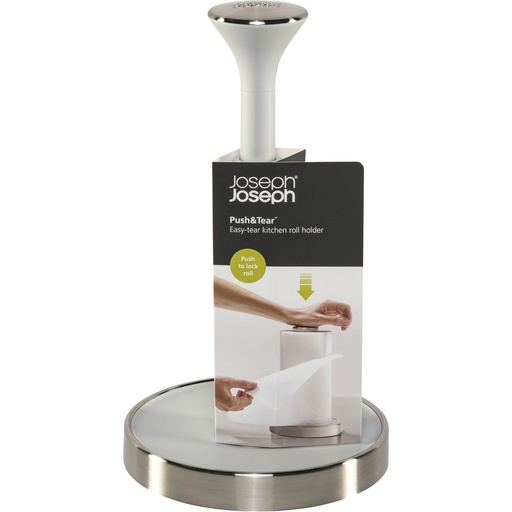 [158043] Joseph Joseph Push&Tear Stone Kitchen Roll Holder