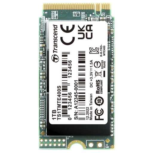 [780313] Transcend SSD MTE400S        1TB NVMe PCIe Gen3x4 3D