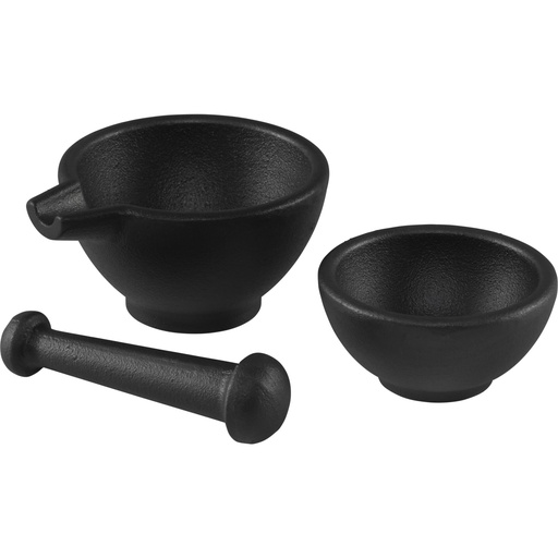 [628994] Zassenhaus Mortar Set 3pcs. Cast Iron