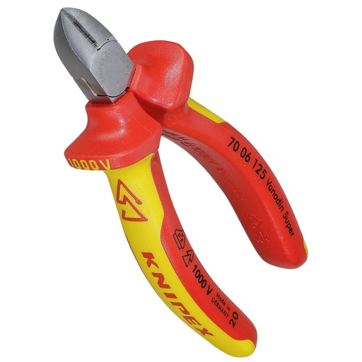 [542124] KNIPEX wire cutter chrome 125 mm
