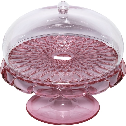 [160059] Guzzini VANITY Small Cake Stand with Dome Flamingo pink